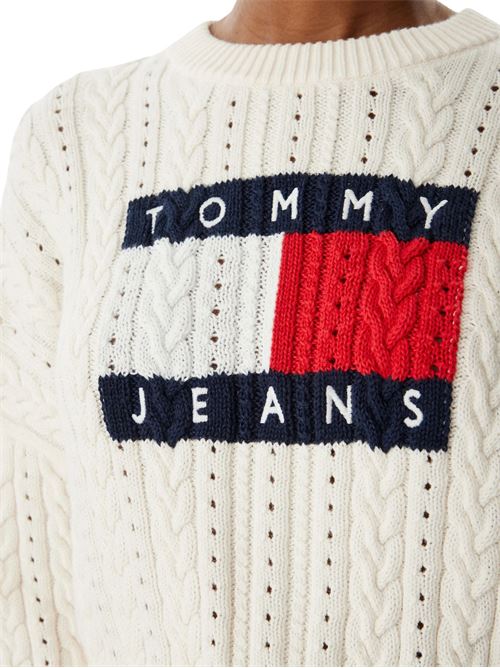 Maglioncino a trecce con logo Tommy Jeans | DW0DW22317YBH